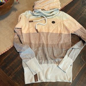 Never worn Naketano multi color sweater in size small